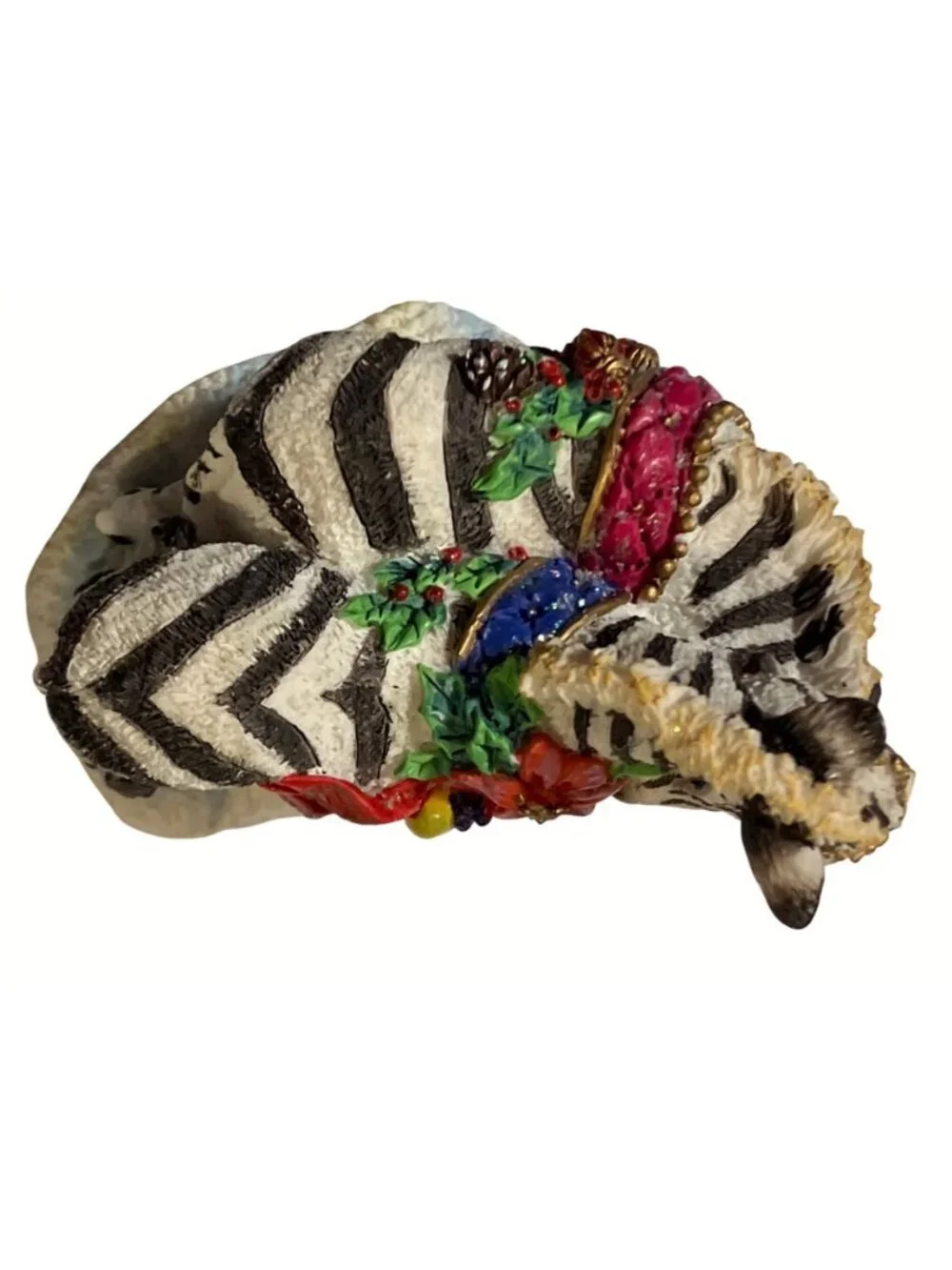 Crinkle Claus Crinkle Zebras Figurine 1999 Possible Dreams Holiday Decor